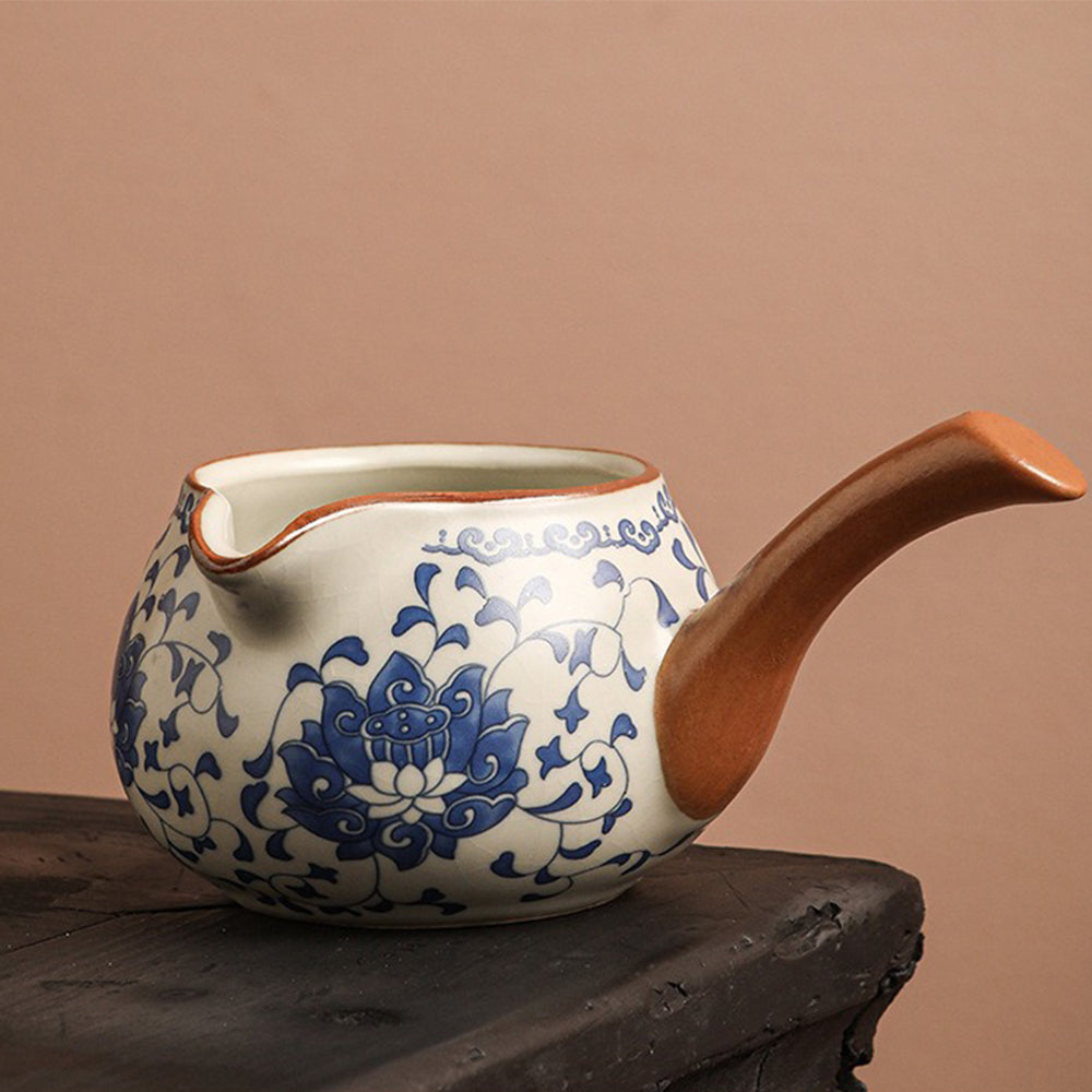 Celestique Aura Porcelain Tea Set – Elegant Automatic Brew Experience with Oriental Charm