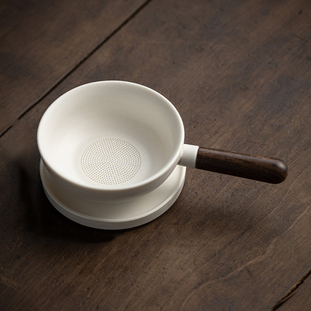 BrewNest Elegant Ceramic Tea Strainer Set – For a Refined, Ritual Tea Experience
